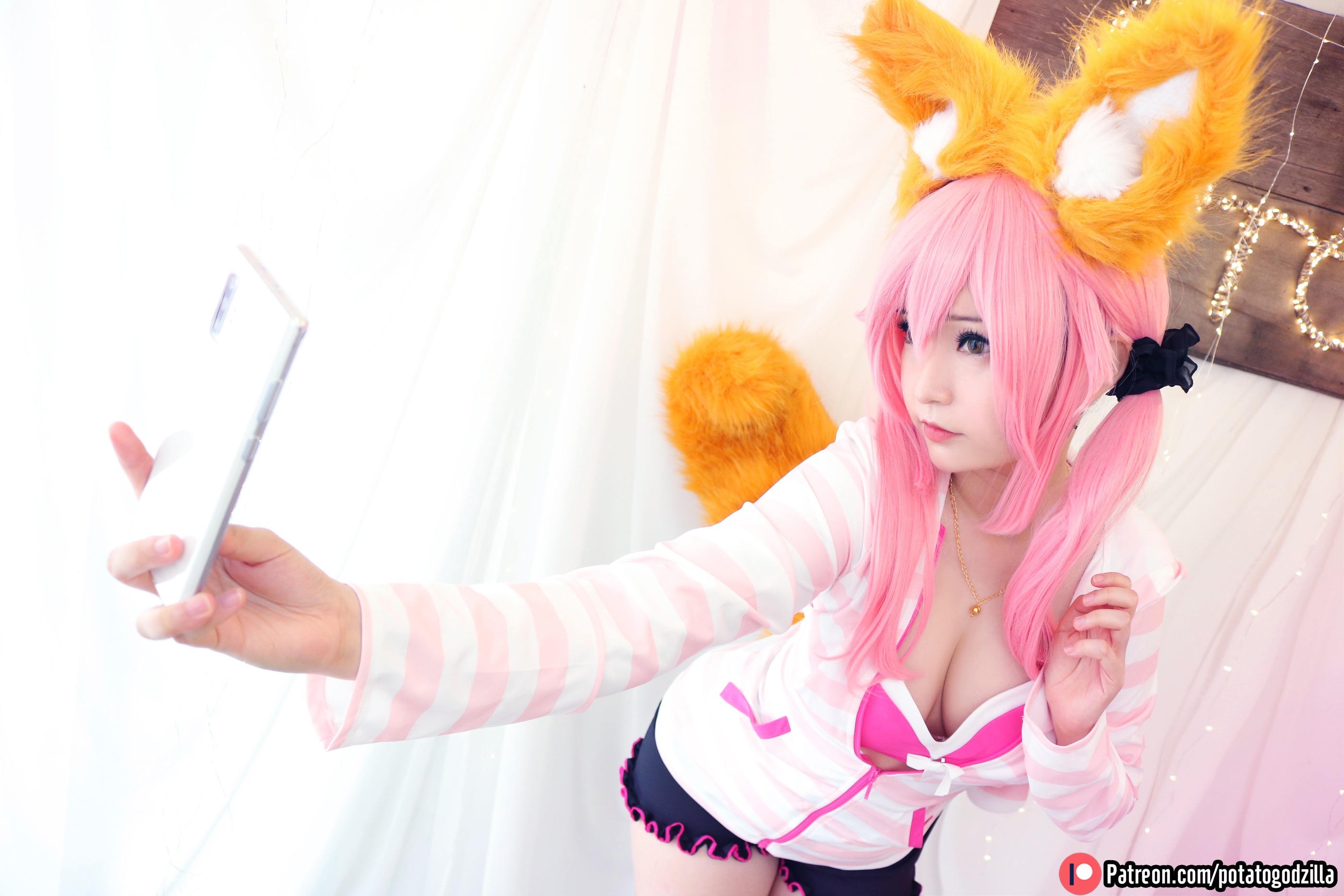 图片[1]-Potato Godzilla – NO.077 Tamamo School Uniform[50P]-XikXak